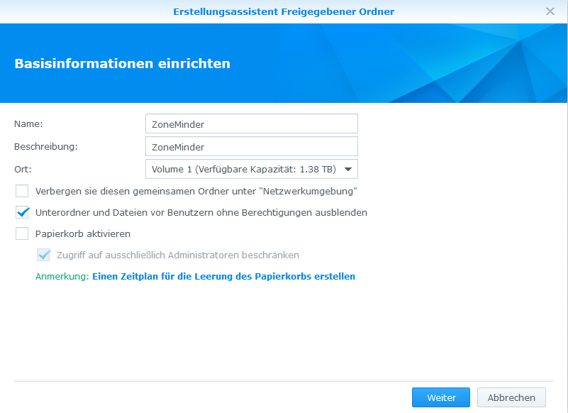 ZoneMinder Synology NFS Share02.png