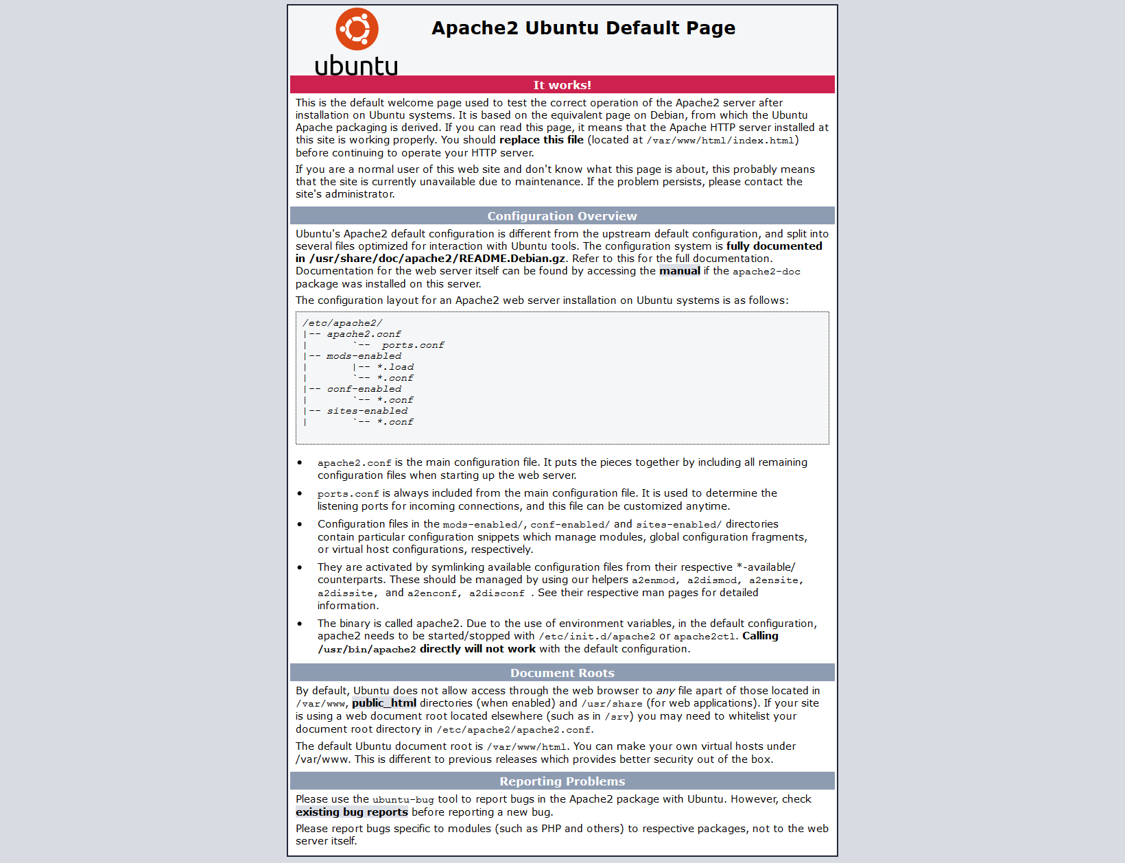 ZoneMinder Apache Testpage.png